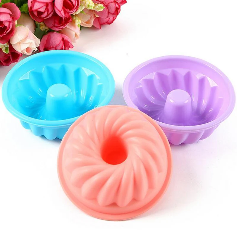 3 Pcs DIY Silicone Cakes Summer Ice Cream Chocolate Baking 3D Moulds Garden Cup Pudding Jelly Handmade Soap Molds Home Tools|diy silicone|cake baking