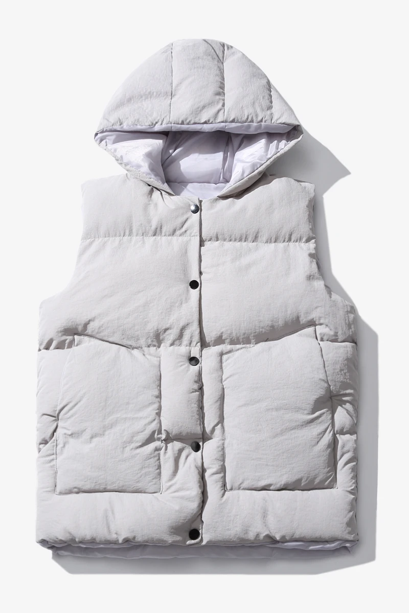 2021 New Spring Autumn Sleeveless Jacket for Men Fashion Warm Hooded Male Winter Vest Light Plus Size Mens Work Vests Waistcoat
