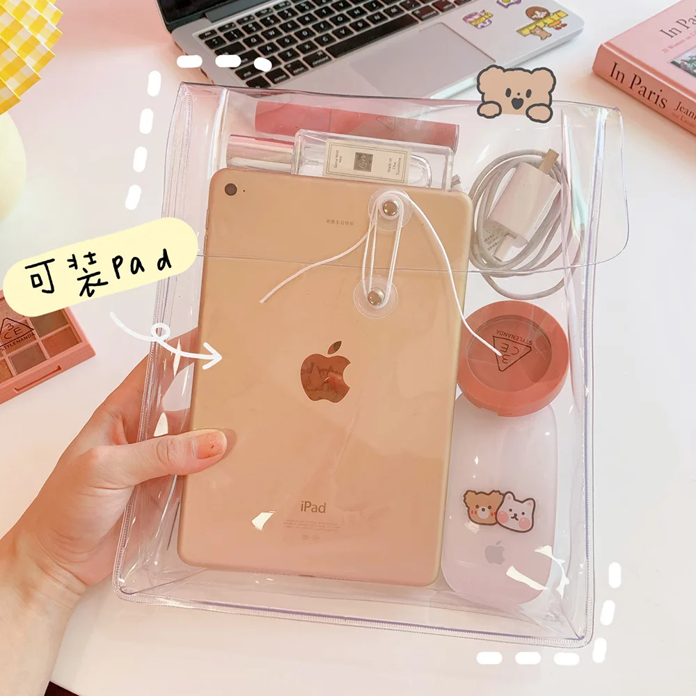 Корейский ins прозрачная обмотка ПВХ сумка для хранения ручной учетной записи