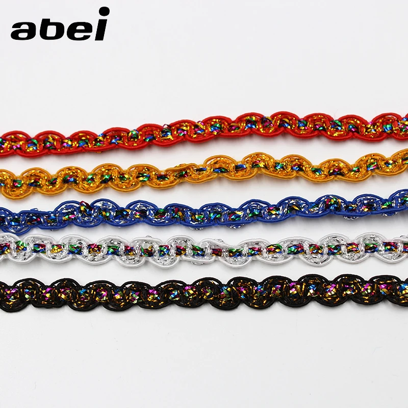 Кружева S-образные с блестками красные синие зеленые для танцевальных костюмов 20