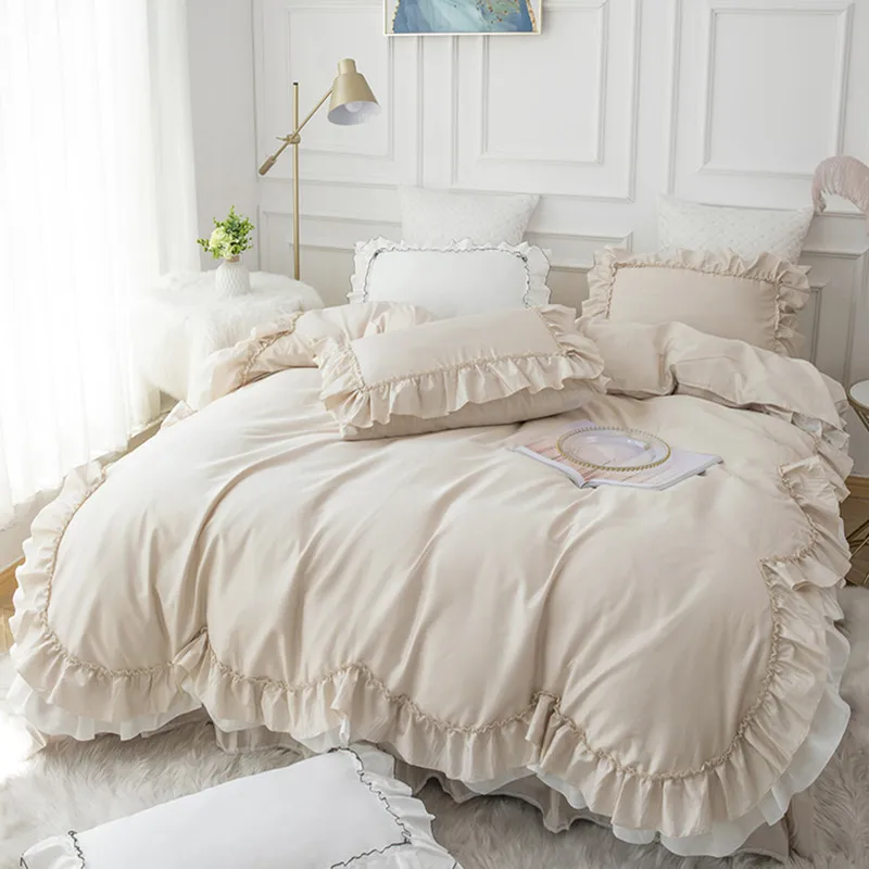 Комплект постельного белья цвета хаки 4 шт. | Дом и сад