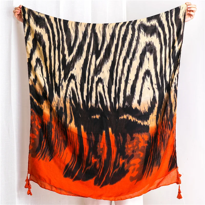 Женский шарф с леопардовым принтом Marte &amp Young классическая красная зимняя шаль