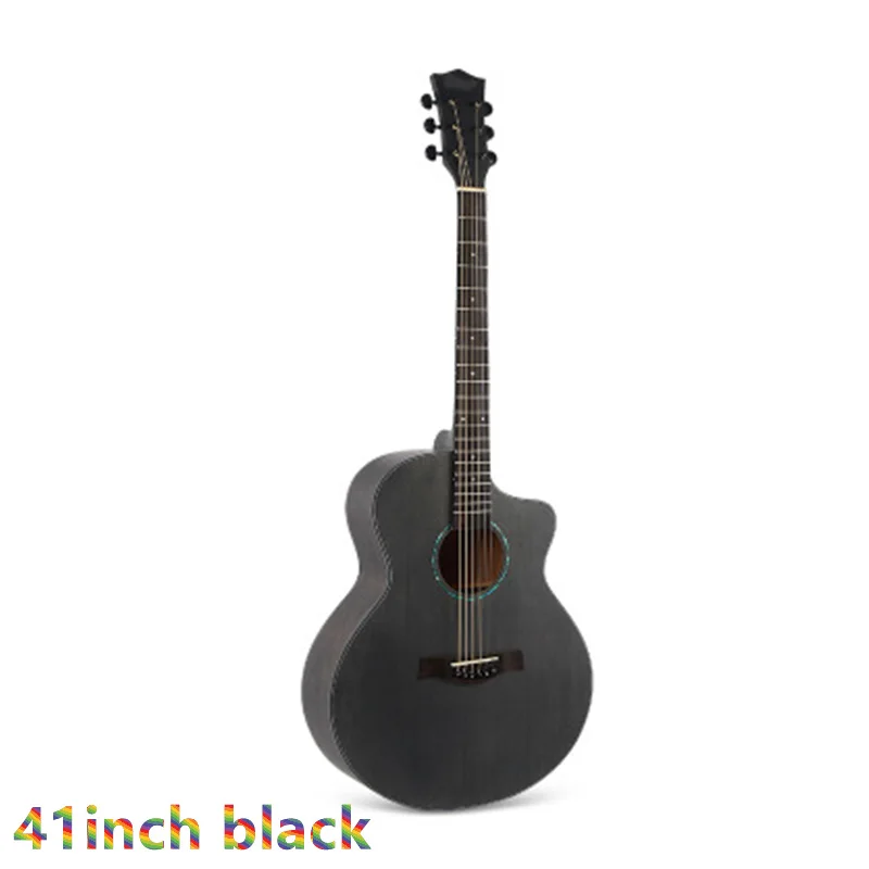 41 дюймов в разрезе гитары 6 Строки народном стиле GuitarMatte отделка Массив ели Сапеле
