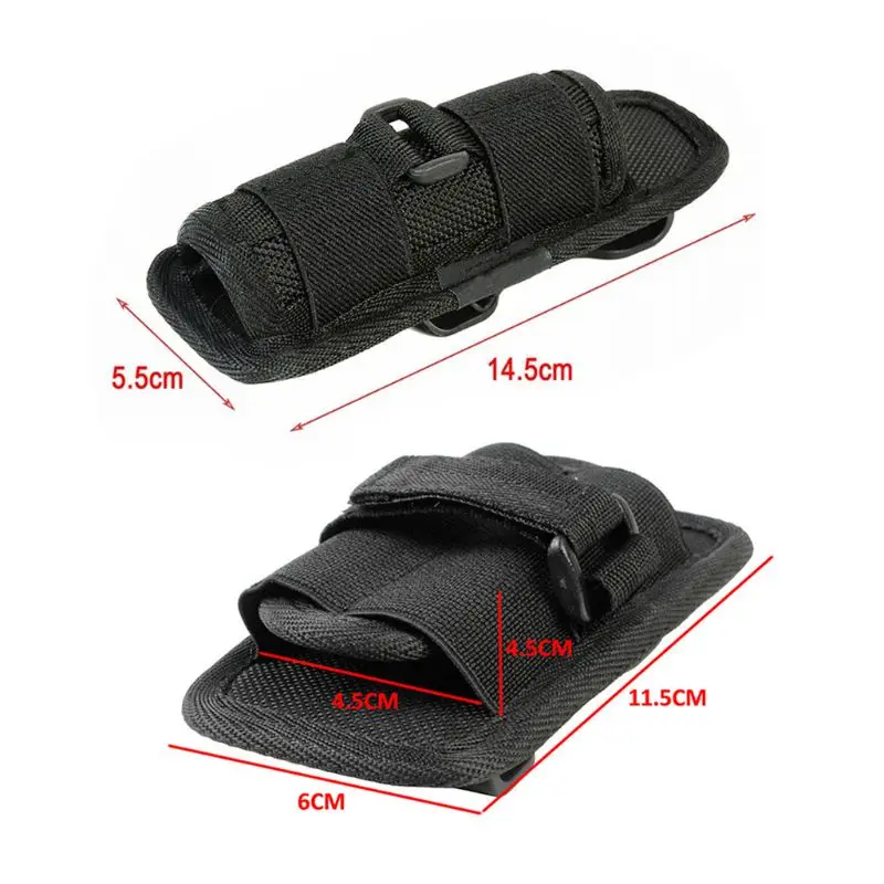 

Tactical 360 Degrees Rotatable Flashlight Pouch Holster Torch Case for Belt Torch Cover Hunting Lighting Accessories