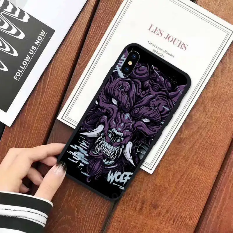 

Japanese samurai oni mask Phone Case for iPhone 11 12 mini pro XS MAX 8 7 6 6S Plus X 5S SE 2020 XR