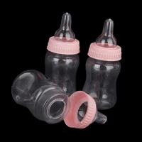 12x small feeding bottle christening baby shower favors party decor pink