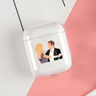 Чехол Клаус и Кэролайн для Apple Airpods 3 2 1 Pro, прозрачный чехол для беспроводных Bluetooth наушников, защитный чехол