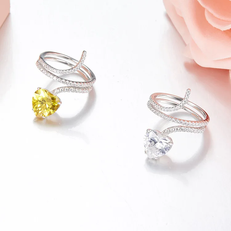 Люксовый бренд форма кольцо змея полностью из циркония камни цвет: желтый белый cz