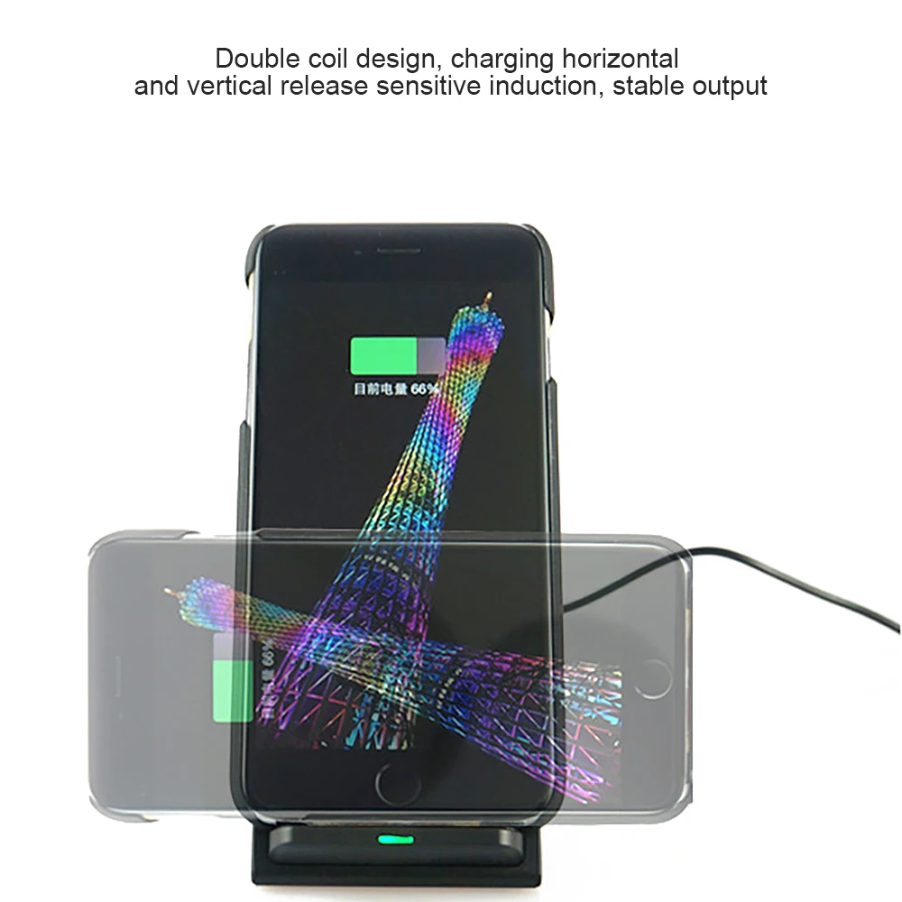 

15w Wireless Charger 10W Quick Charge for Xiaomi Mi10 Mi9 Minote 10 For Huawei P30 Pro Qi Infrared Sensor Desk Phone Holder