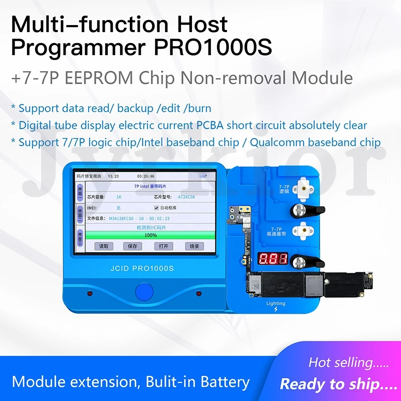 

JC NAND Programmer BLE-7P Logic /Baseband EEPROM Chip Non-removal Repair Tool For iPhone 7/7P Module