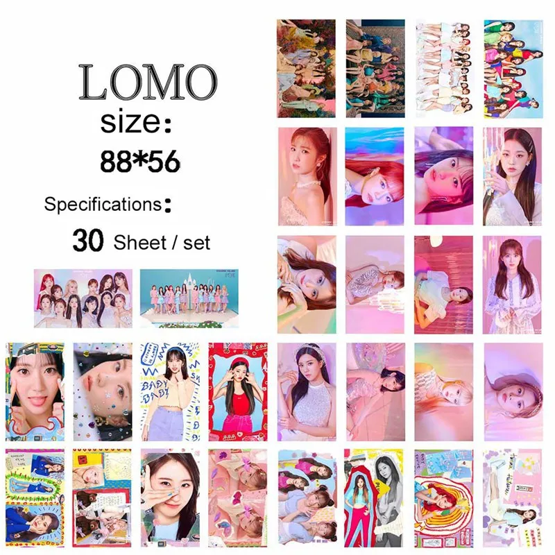 30 шт./компл. KPOP IZONE девушки команда альбом фото карты бумажные самодельные LOMO