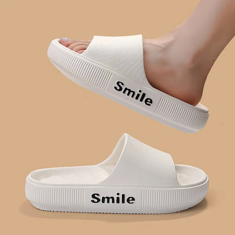 

Сандалии на нескользящей подошве для мужчин и женщин, Нескользящие шлепанцы для ванной комнаты, пляжная обувь на платформе для улицы, 4 см