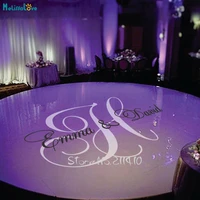 personalized name wedding floor stickers custom made wedding decoration floor decal removable waterproof decals mural za106a
