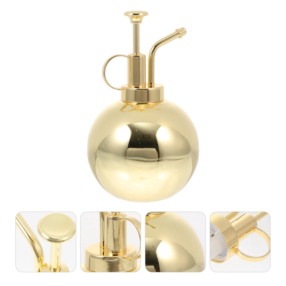 

1Pc Practical Press Type Watering Can Large Capacity Sprayer for Garden Golden