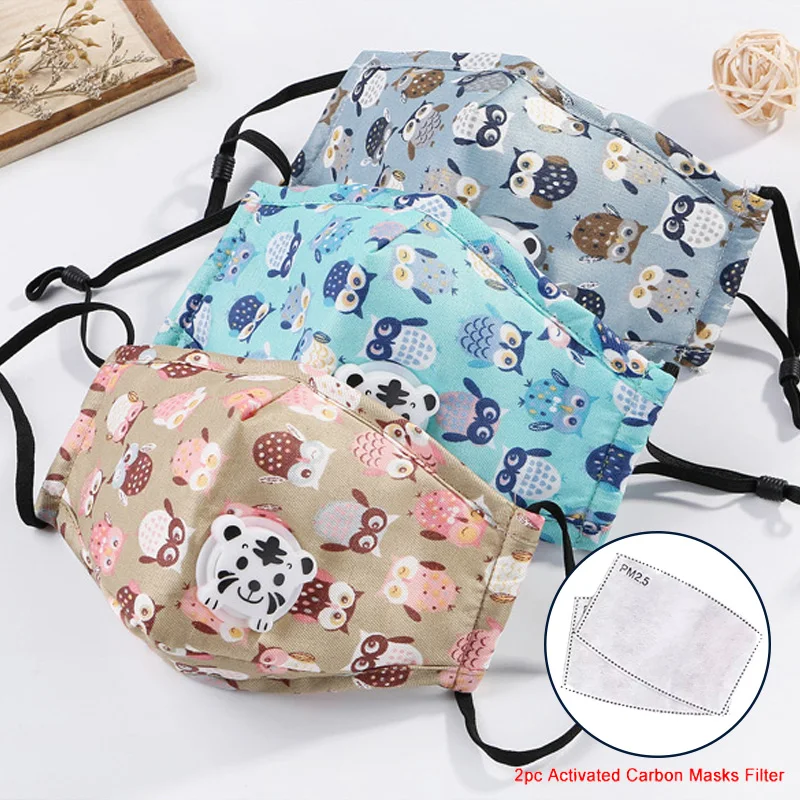 Многоразовая хлопковая детская маска против пыли PM2.5 ветрозащитный респиратор