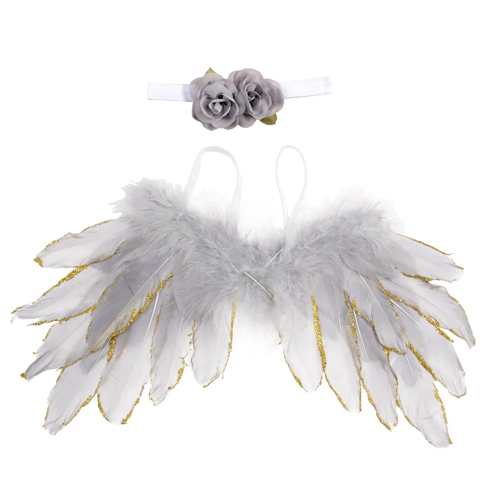 Реквизит для фотосессии новорожденных с изображением ангела перьев крыльев