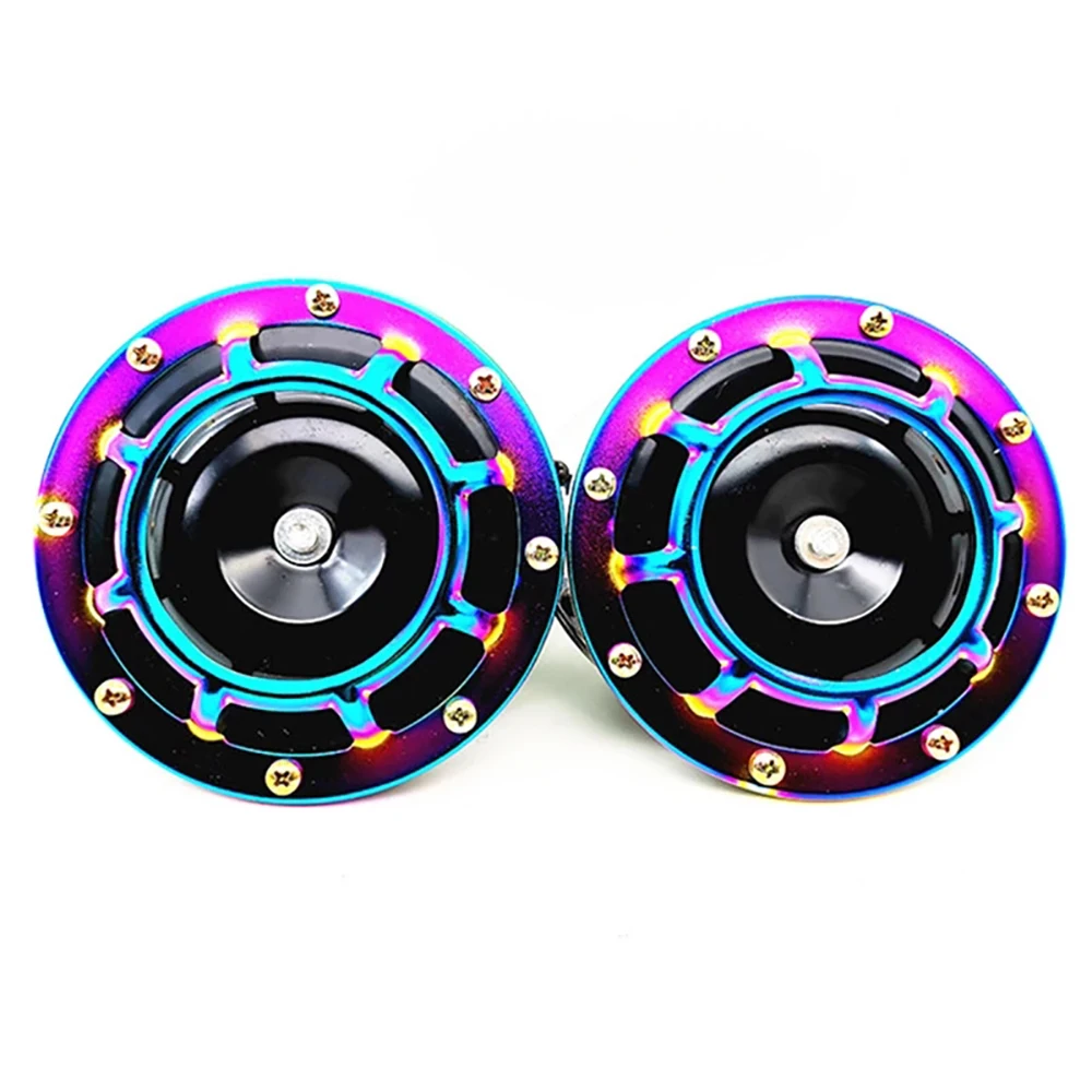 Автомобиль 12V 139DB рога автомобиля аксессуар красочный красный синий черный