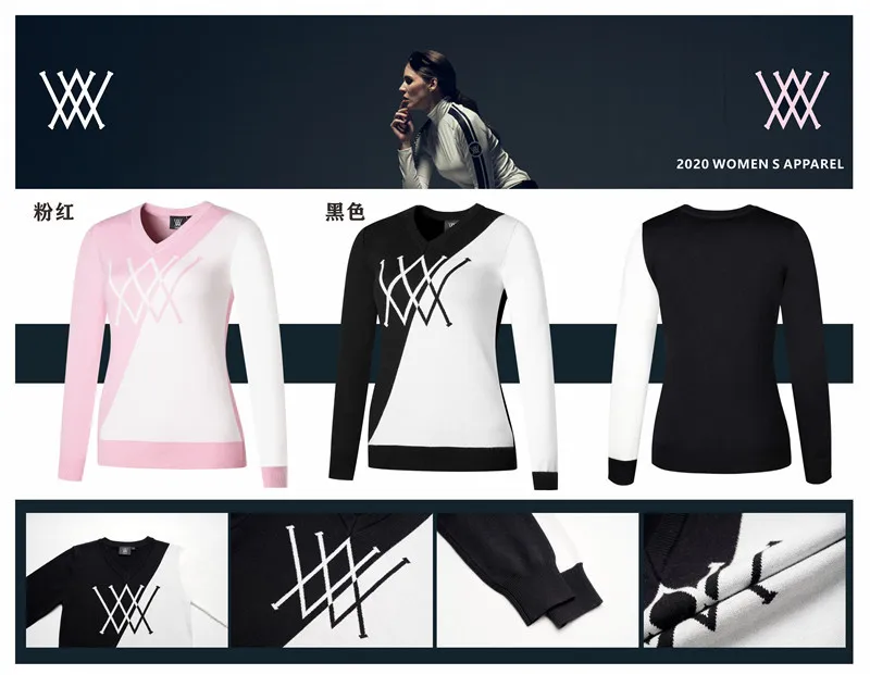 

New ANEWN golf ladies long sleeve sweater, golf outdoor fashion sports warm breathable sweater clothing free shipping