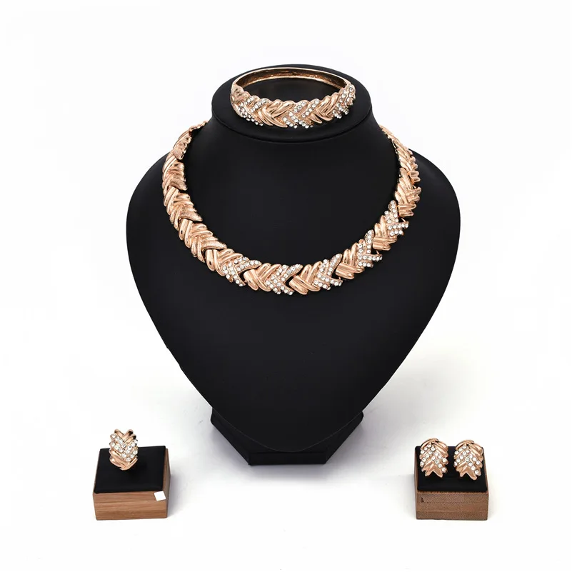 Африканская бижутерия модное геометрическое украшенное кристаллами ожерелье