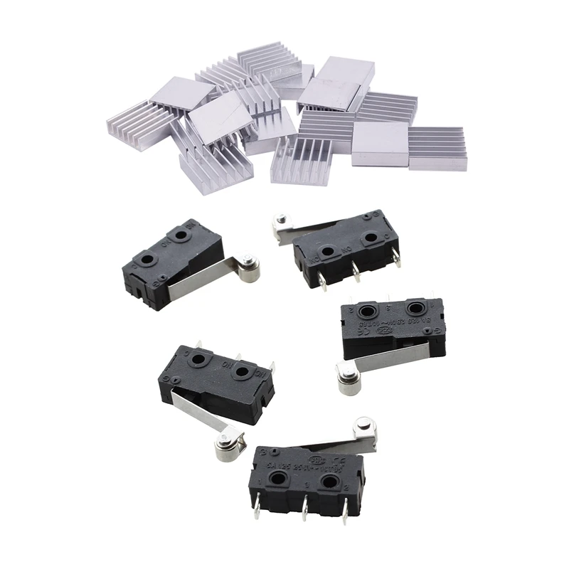 5 шт. микро-концевой переключатель роликовый рычаг миниатюрный SPDT оснастки