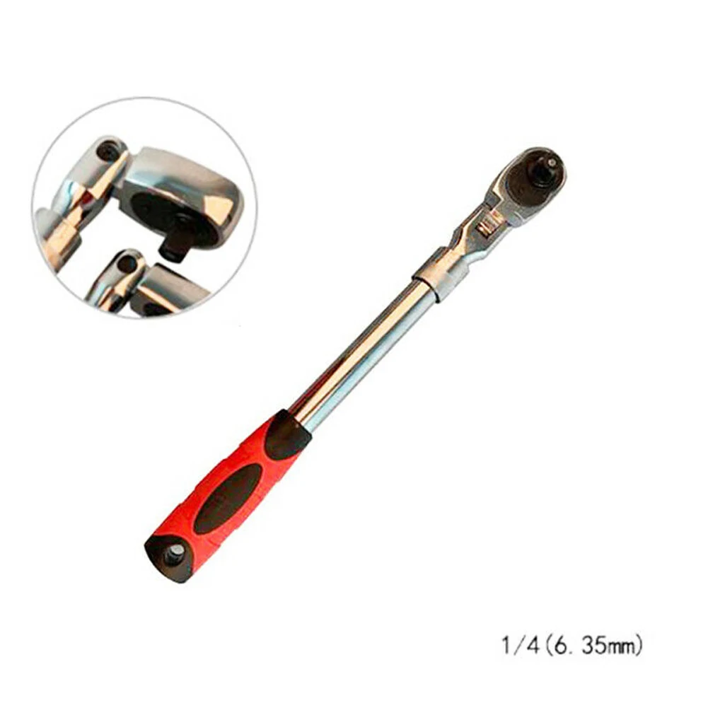 

72 Teeth 1/4 Inch Drive Extending Telescopic Shaft Ratchet Wrench Handle Socket Quick Release Professional Adjustable Hand Tool