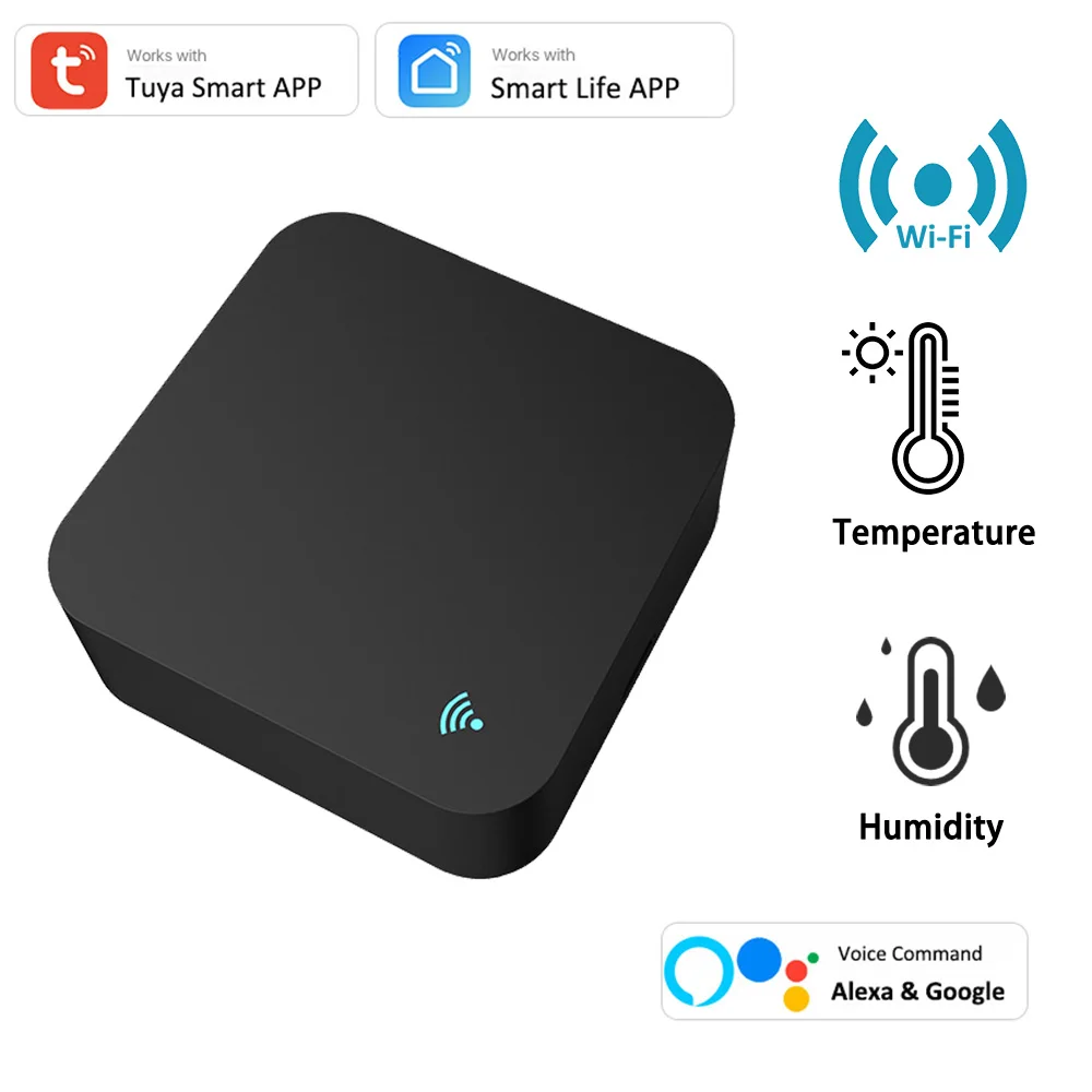 

Alexa Google Temperature Humidity Detector IR Remote Controller Tuya Smart WiFi Universal Infrared Controller TV DVD AUD AC