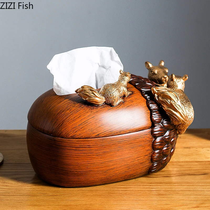 Роскошная бумажная коробка для салфеток домашнее искусственное Современное