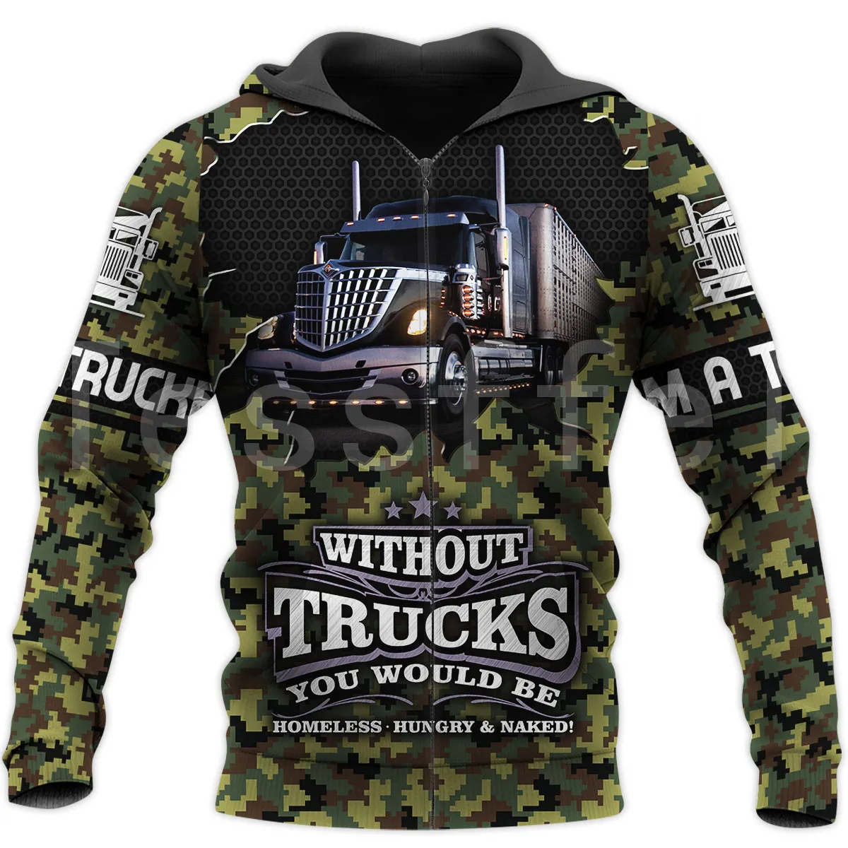 

Tessffel Worker Truck Trucker Driver Pullover Crewneck Streetwear NewFashion Funny Casual Tracksuit Hoodies 3DPrint Men/Women A8