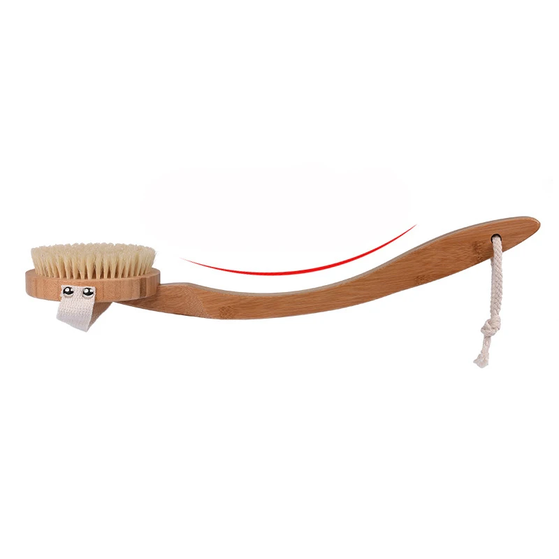 

Natural Soft Bristle Bath Brush With Long Bamboo Detachable Hand Exfoliating Body Massage Shower Wooden Brush SPA Skin Care
