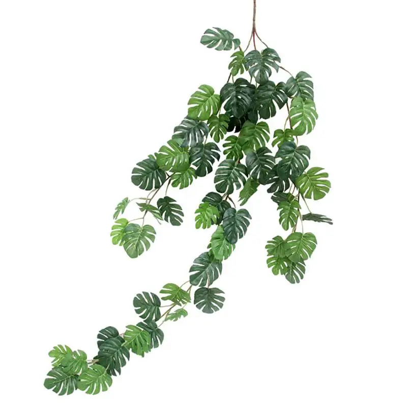

1pc Artificial Vine Simulation Plants Lifelike Leaves Decorative Fake Hanging Plant Hanging Vine Photography Props Home Decor
