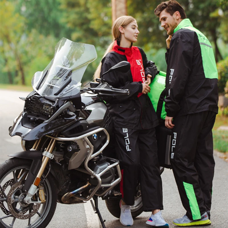 POLE Motorcycle Raincoat Breathable Split Type Jacket Pants Motocross Rain Suit Motorbike Suits | Автомобили и мотоциклы