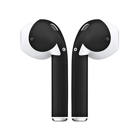 Black Защитная пленка для AirPods, защитная пленка, наклейка для беспроводных наушников, модная наклейка s, 4 цвета - Цвет: Black