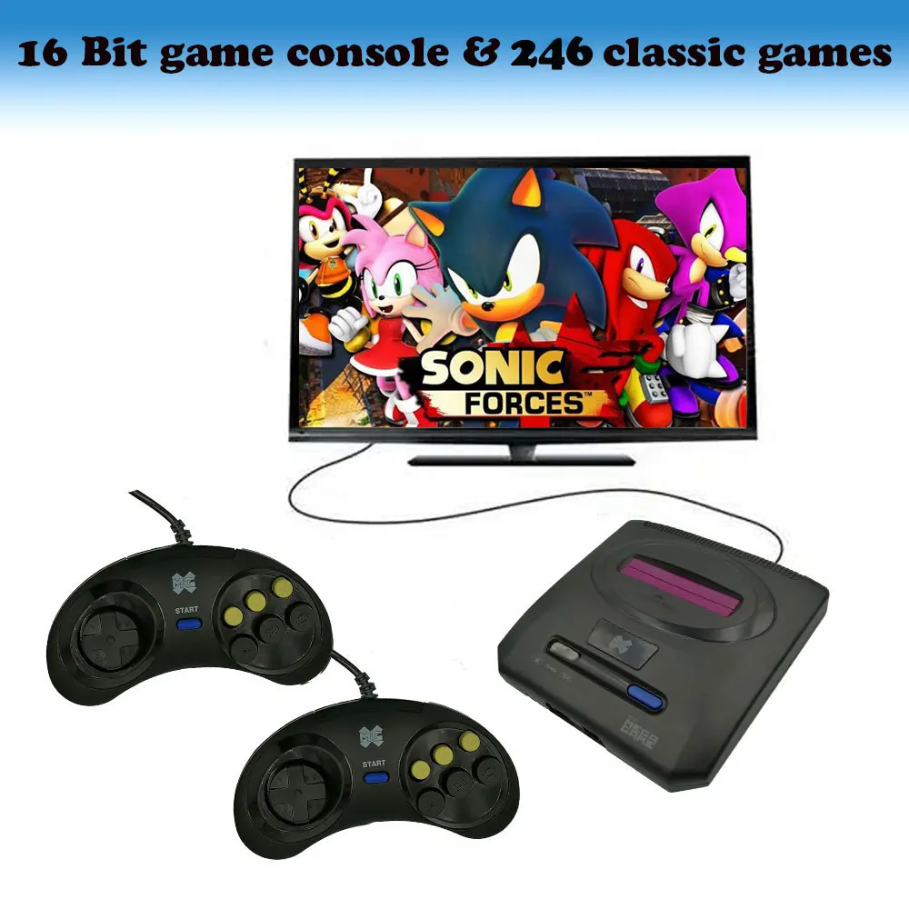 Мини ТВ игровая консоль Ретро 16 бит для SEGA плеера видео игры Встроенный 246