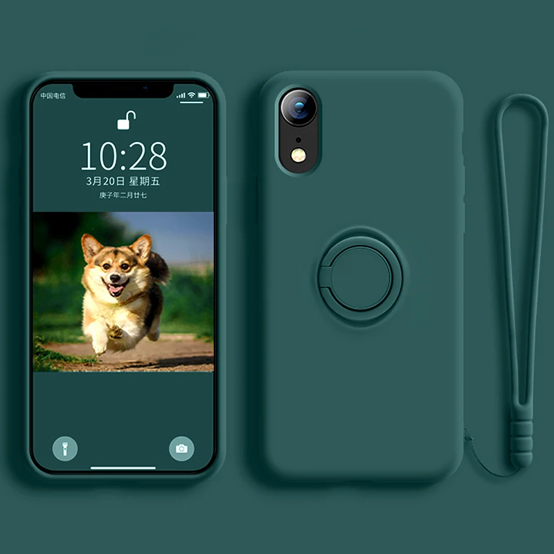 

Luxury Soft Magnetic Case For iPhone 13 12 11 Pro Max Mini XS XR X 7 8 6S Plus iPhone13 12Pro Phone Cover With Ring Holder Stand
