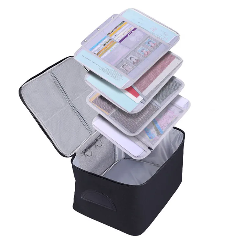 waterproof a4 documents storage bag foldable office business briefcase mens certificate phone handbag travel organize accessory free global shipping