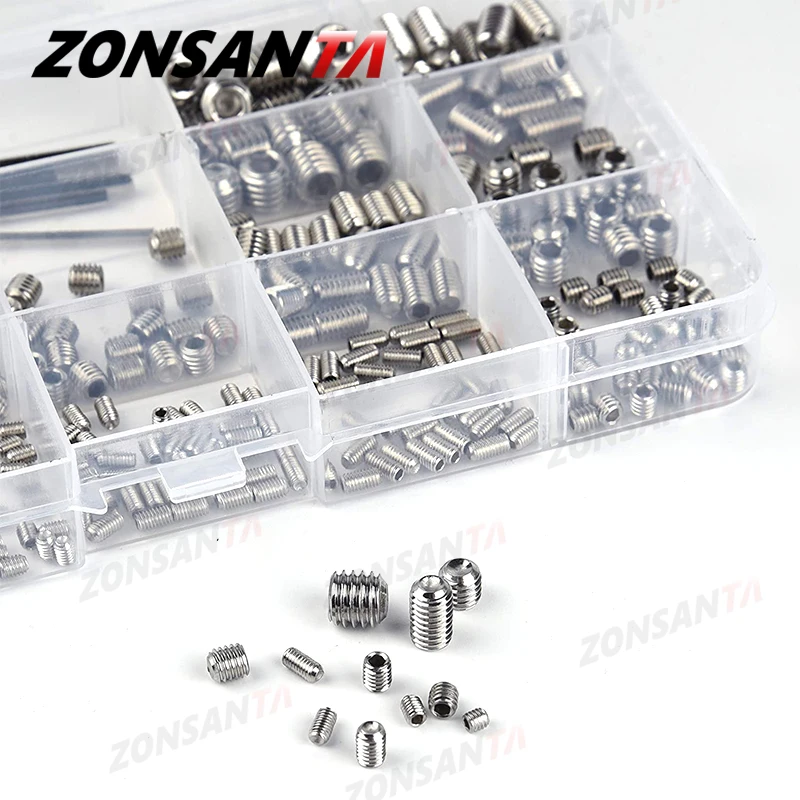 ZONSANTA набор болтов с шестигранной головкой 240 шт. винт резьбой M3 M4 M5 M6 винтов в