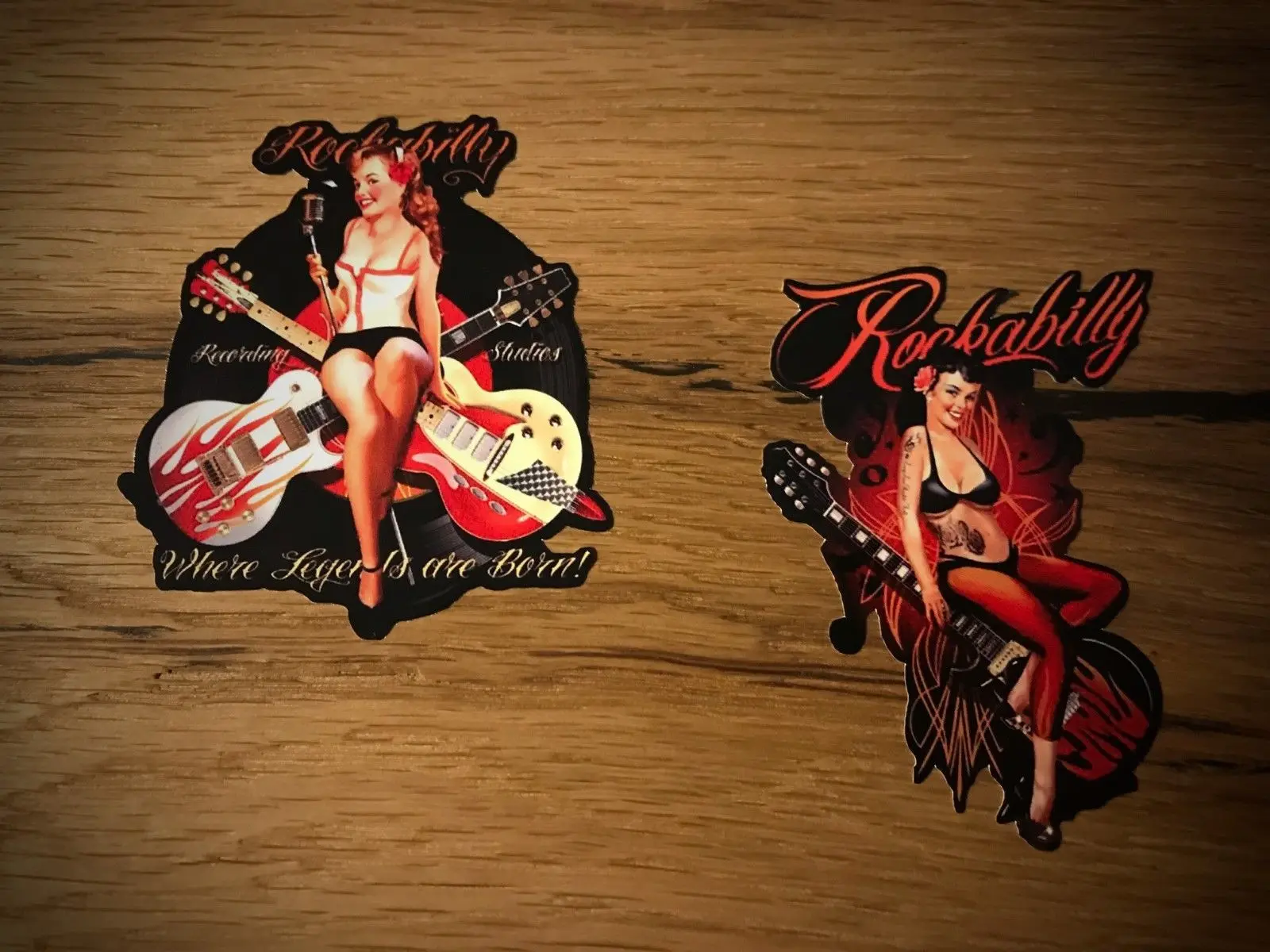 Rockabilly Sticker Girl Pinup Music Rock Roll Oldschool Tuning Vintage # 241 | Wall Stickers
