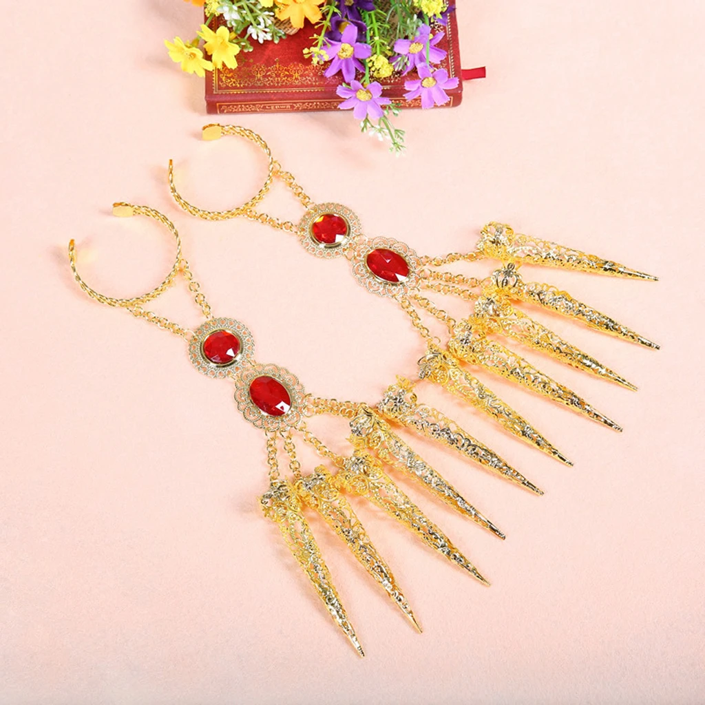 2x женские украшения для танцев на пальце живота Индийский Тайский | Тематическая