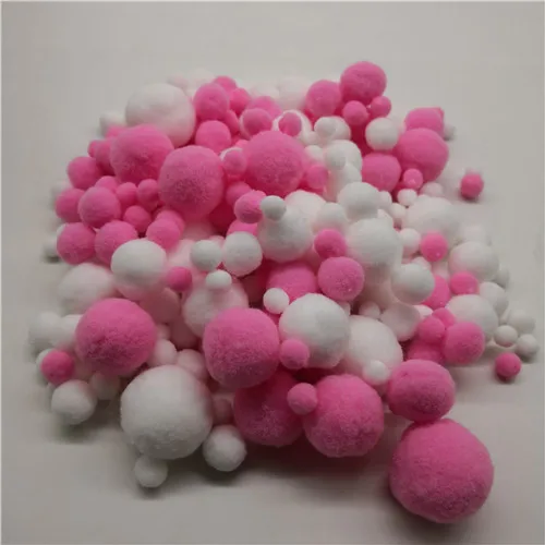 mixed pink white 20 г 8 до 30 мм смешанный размер 46 Цвет помпон помпоны мех плюшевый шар для шитья на ткани ремесло DIY свадебные украшения, аксессуары - Цвет: mixed pink white