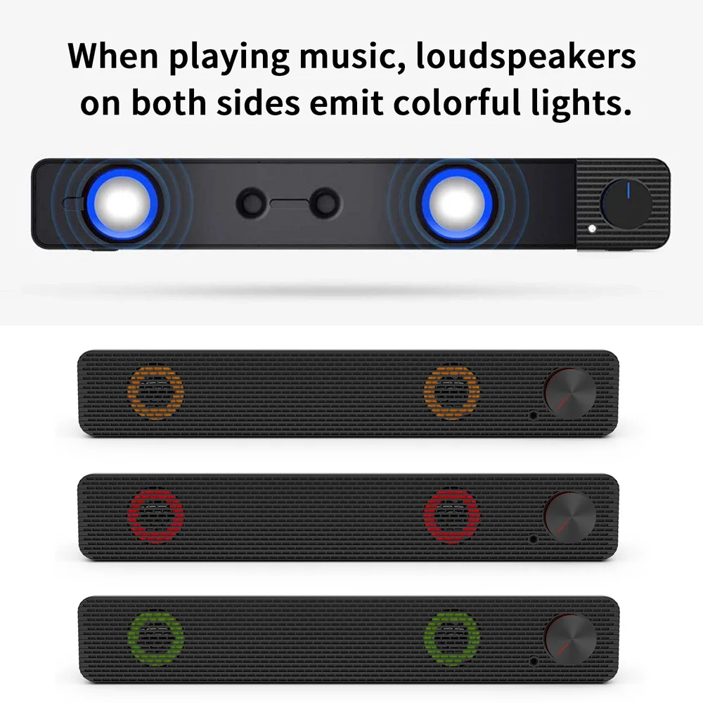 Фото Проводная Колонка Smalody Soundbar 10 Вт 3 5 мм Колонки для компьютера Проводная Колонка Smalody Soundbar 10 Вт 3 5 мм Колонки для компьютера