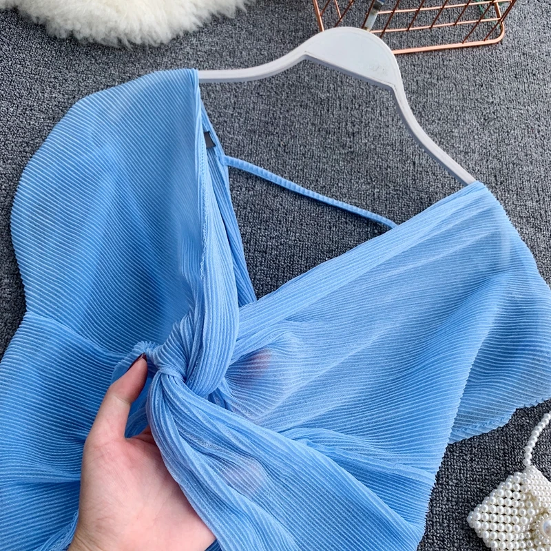 Gaganight сексуальный женский комплект из двух предметов длинные широкие брюки с