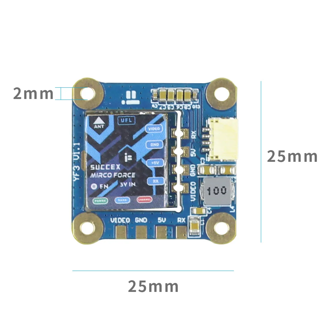IFlight SucceX 5 8G 48CH 300mW Регулируемый VTX мини передача изображения 20x20 для FPV гоночного