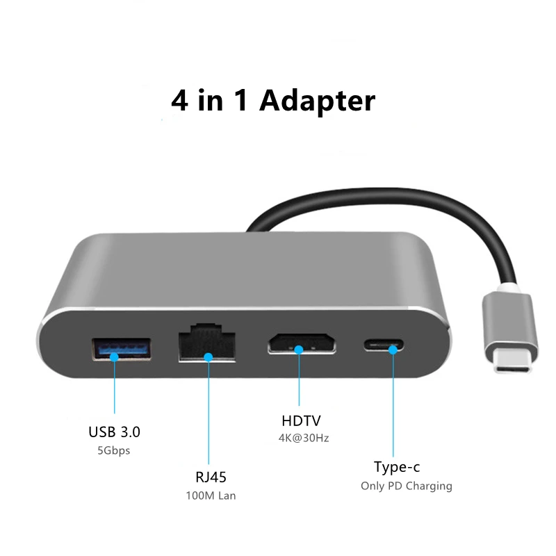 Док-станция Rankman usb-c/Ethernet RJ45 HDMI 4K USB 3 0 SD TF для MacBook Samsung S21 Dex Xiaomi 10 Nintendo PS5 |