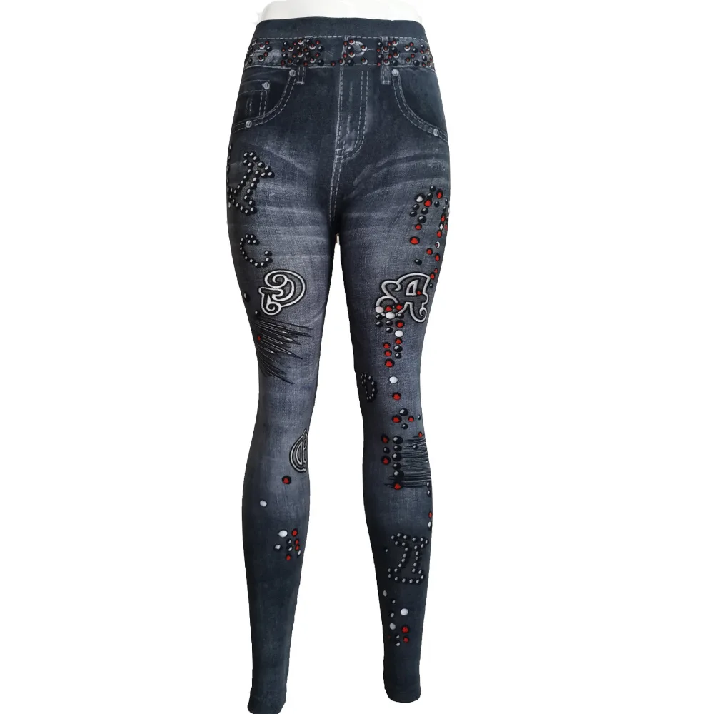 

2021 New Best Selling Explosions Printed Leggings Stretch Slim Seamless High-waisted Fashion Girls Pencil Pants