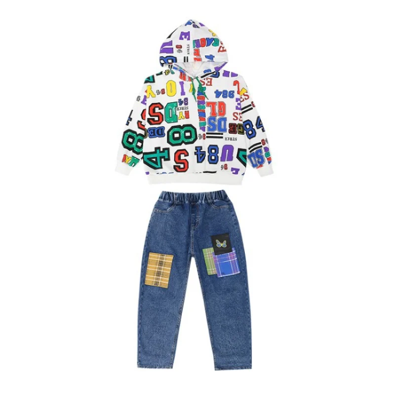 

Girls Suits Sweatshirts+ Pants Kids Cotton 2021 Hooded Spring Autumn Teenagers For 4-12 Years ChildrenClothing Set Outfits