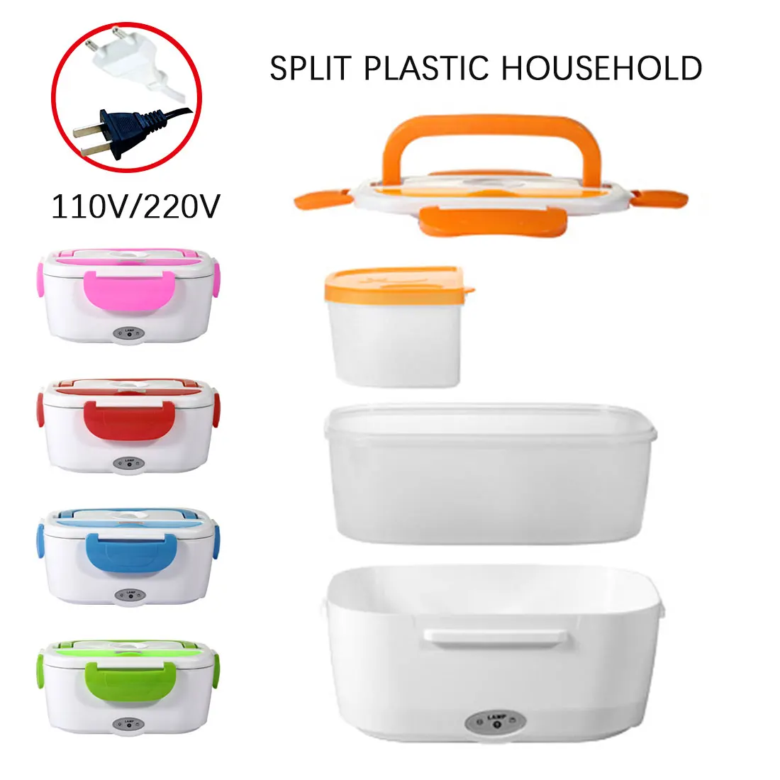 Портативный Ланч-бокс с электрическим подогревом для дома и грузовика 12/24 В/110 В/220