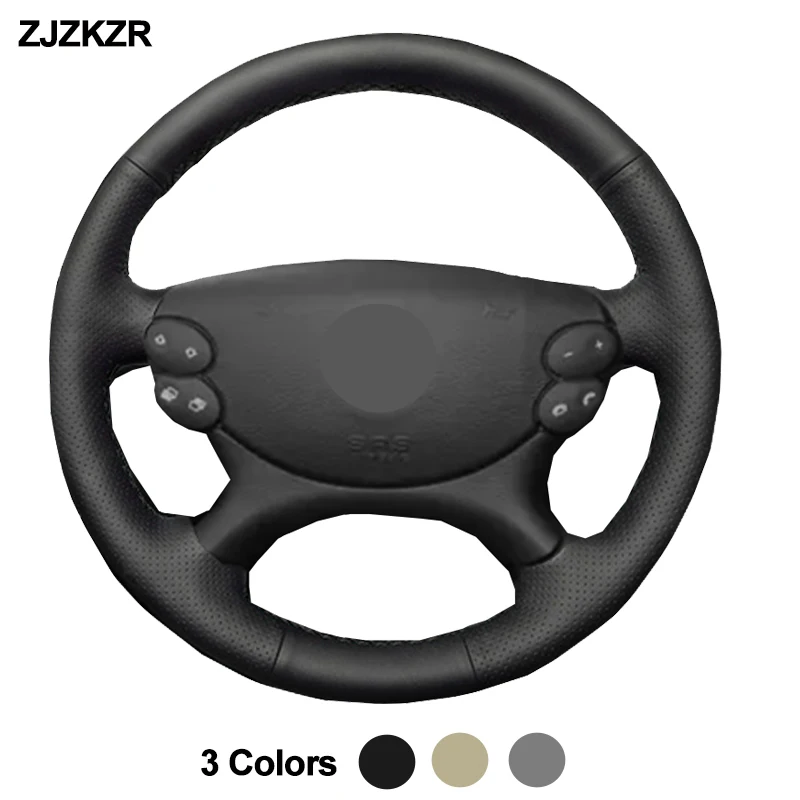 

Hand Sewing Car Steering-Wheel Cover Wrap 3 Colors Volant For Mercedes-Benz E-Class W211 E230 E280 E350 CLS-Class CLS350 CLS500