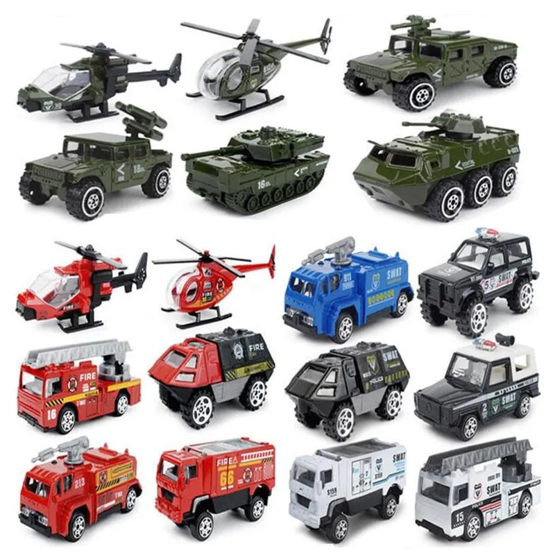 6 шт./компл. оттяните назад литой под давлением сплав автомобиль полицейский