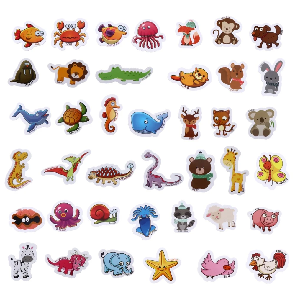 

42Pcs Animal Magnetic Stickers EVA Refrigerator Magnets Kids Educational