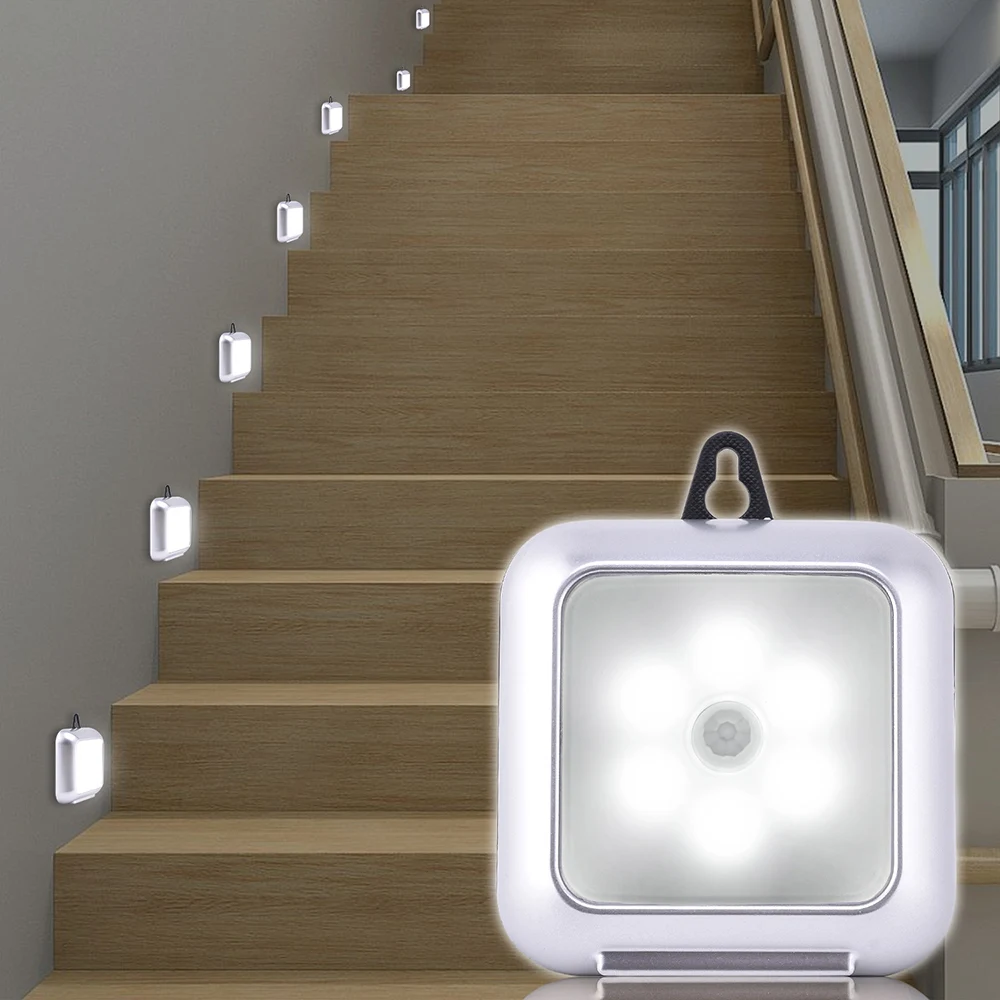 Супертонкий светодиодный ночник с пассивным инфракрасным датчиком движения 6